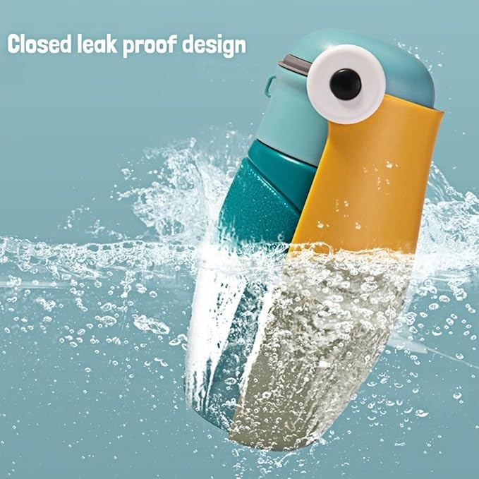 Dog Water Bottle Portable Puppy Travel Foldable Water Bottle Leak Proof Water Dispenser for Pet Cats Walking Hiking Travel Food Grade Plastic-Blue 16 oz