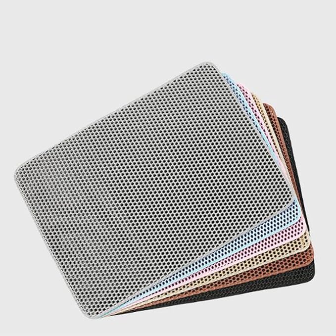 Pet Litter Mat EVA Trapping For Indoor Box Bottom Less Waste Trapping Tray