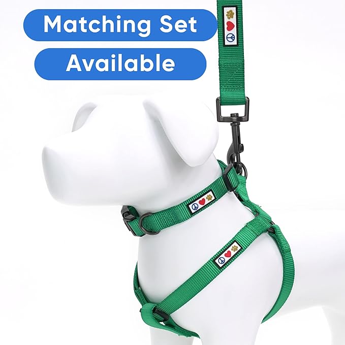 Pawtitas Personalized Dog & Puppy Harness Large Lush Green Custom ID Tag Adjustable No Pull Vest
