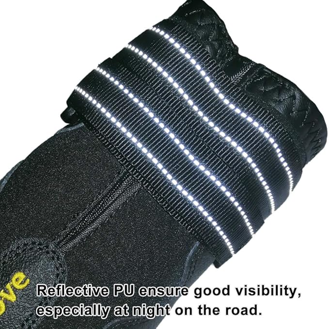 MOKCCI Truelove Dog Boots,Waterproof Pet Shoes with Reflective Straps for Paw Protectors Small Medium Large Dog Summer Winter Snow Outdoor Walking