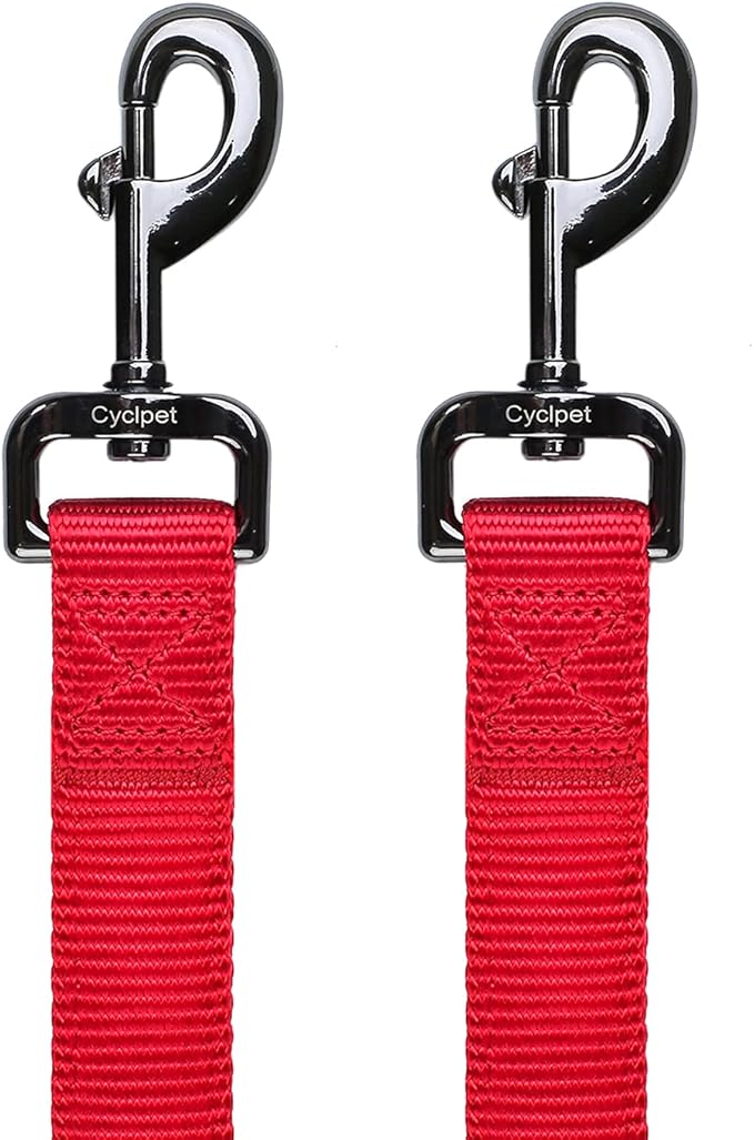 Premium 12 Inches Nylon Short Dog Leash with Heavy Duty Clip and Comfortable Padded Handle for Large Medium Breed Dogs Daily Use Jogging,Walking,Training etc... (12 Inches, Chili Pepper)