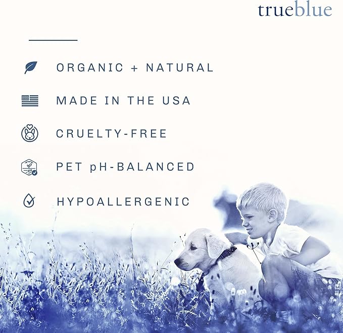 Trueblue Aloe & Avocado Moisture-Rich Conditioning Dog Crème – Conditioner Cream for Dogs, Puppies - Deodorizing, Moisturizing, Tearless – Toxin Free, Natural Botanical Blend – 12 Fl. Oz.