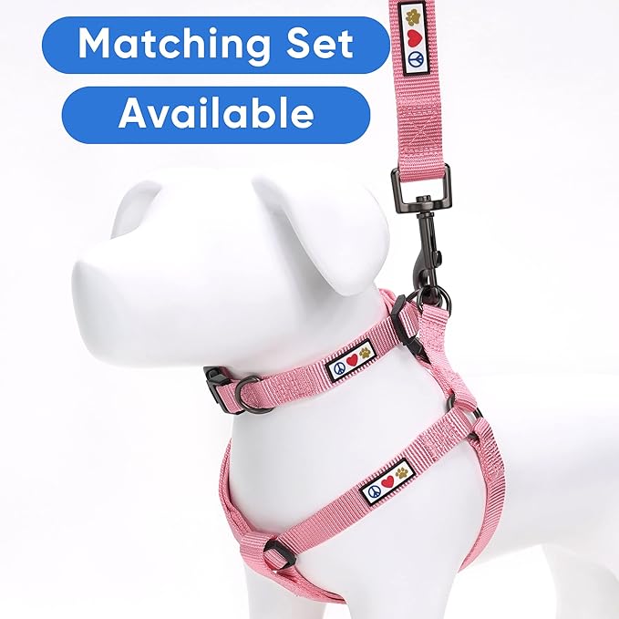 Pawtitas Personalized Dog & Puppy Harness Small Millennial Pink Custom ID Tag Adjustable No Pull Vest