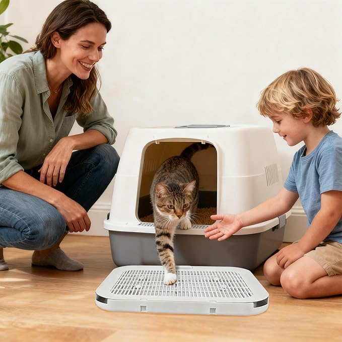 Cat Litter Catcher – Waterproof Double-Layer | Washable Double-Layer Waterproof Cat Litter Rug and Pet Accessory, Ideal for Indoor Or Outdoor Use, Perfect for Cage Entry, Corners, Seniors, Under-Bed,