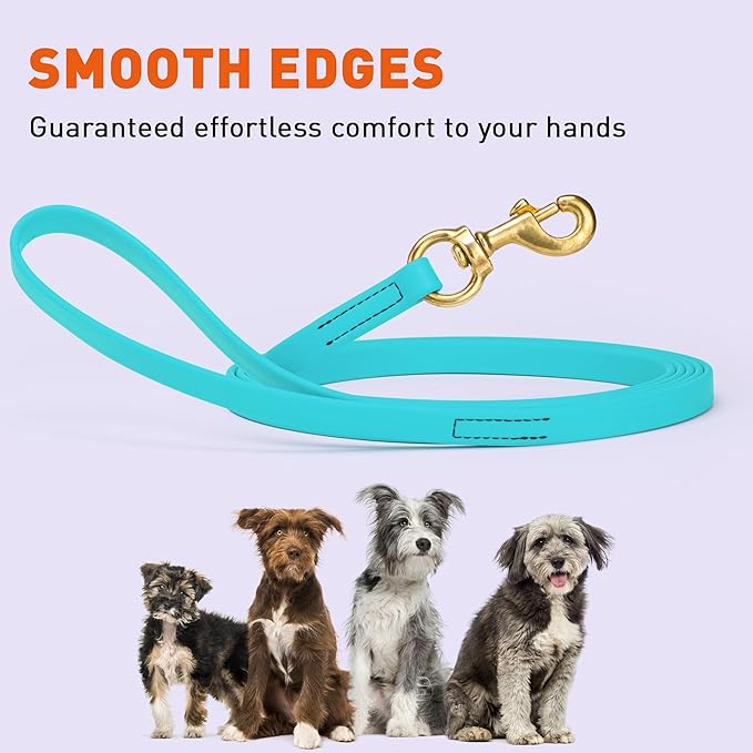 Viper K9 Biothane Working Dog Leash Waterproof Lead for Tracking Training Schutzhund Dog Sport & Search - Odor-Proof Long Line with Solid Brass Snap for Puppy Medium and Large 5/8" x 20ft Sky Blue