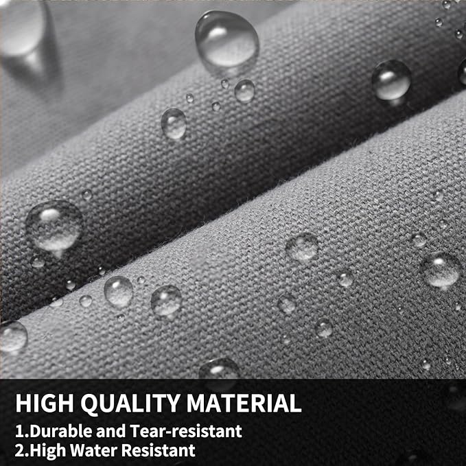 Coverado Front Seat Covers, Waterproof Canvas Seat Protector for Car Seat Cushions for Kids & Dogs, Seat Covers Compatible with 2015-2026 Ford F150 & 2017-2026 Ford F250 F350 F450(Gray, 2PCS)