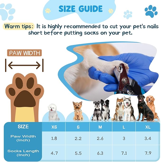 HeavenEye Anti Slip Dog Socks, Dog Paw Protectors Maximum Grip Prevent Licking Paws Slipping, Paw Protector for Hot & Cold Pavement Shoes Boots for Small Medium Large Senior Dogs(Black Leopard,M)
