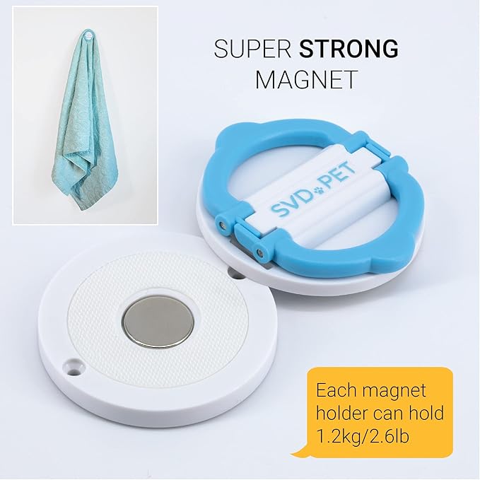 SVD.PET (4-Pack Pee Pad Magnetic Holder, Dog Potty Training Magnetic Holder, Strong Magnets with Easy-Lifted Handles, Perfect for Leg-Lifting Marking Dogs, Compatible with Any Size of Puppy Pee Pads