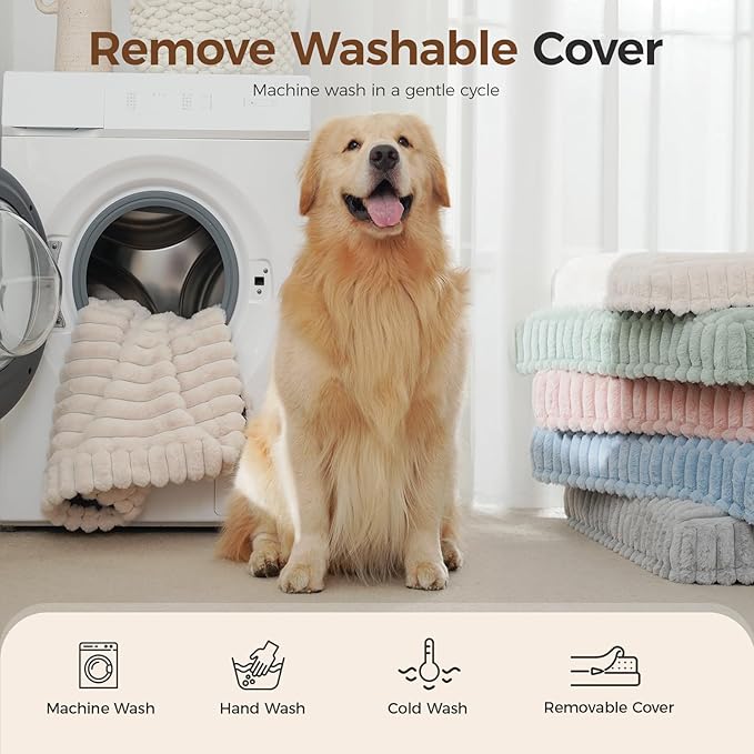 Orthopedic Dog Bed for Large Dog, Waterproof Pet Bed,Non-Slip Bottom and Egg-Crate Foam with Removable Washable Cover Crate Bed,Pink,36"x27"x3"