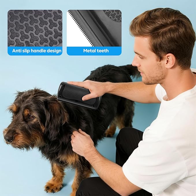 Deshedding Dog Brush, Groompro Deshedding Brush for Dogs, Cats, Rabbits, Horses, Ergonomic Pet Grooming Tool for Remove Short and Long Hair
