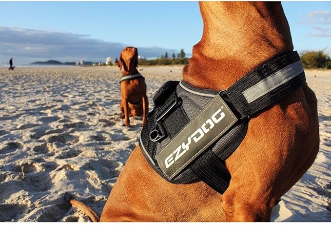 EzyDog Convert Dog Harness – Trail-Ready Rugged Harness for Walking, Hiking & Outdoors with Reflective Piping, Badge Attachment Points, Traffic Handle, & Comfort Lining (X-Small, Green Camo)
