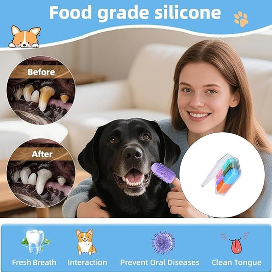 Pet Finger Toothbrush Easy Hygiene for Pets Teeth Brushes Ergonomic Design Teeth Pet Toothbrush Small Dog Cats