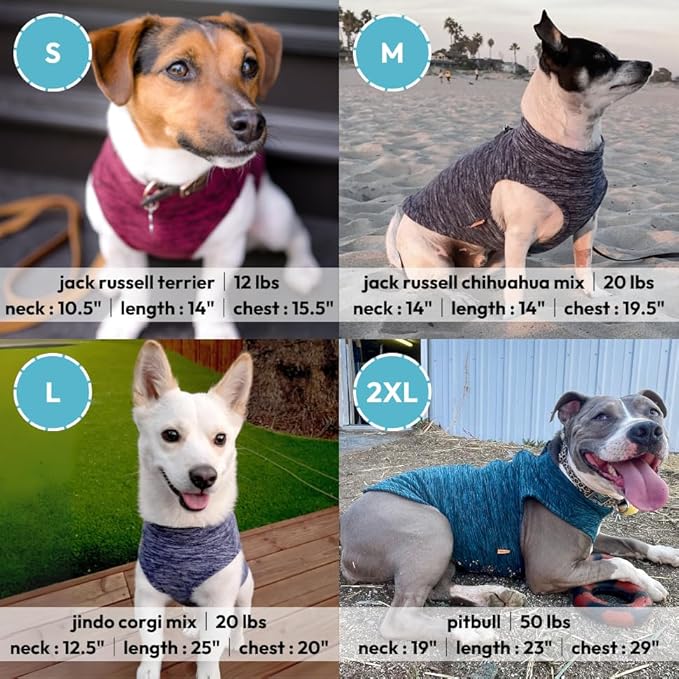 Gooby - Zip Up Fleece Vest, Fleece Jacket Sweater with Zipper Closure and Leash Ring, Gray Wash, Large