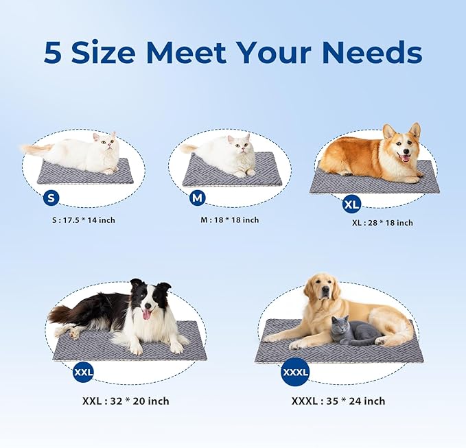 Dog Heating Pad 28x18 Inch - 11 Adjustable Temperature and 25 Timer Options, Heated Dog Bed Indoor Waterproof with Chew-Resistant Cord for Large Dogs