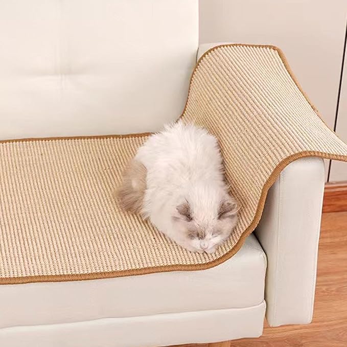 Natural Sisal Cats Pad for Furniture Protections Entertainment Scratcher Mats with NonShedding for Home Use