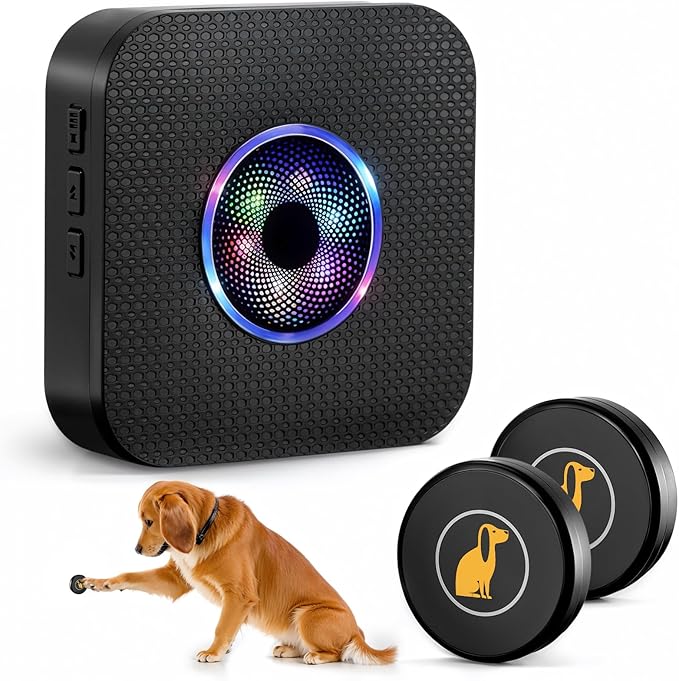 Ownpets Smart Dog Door Bell, Wireless Doorbell for Potty Training to Go Outside,1000Feet Range, Waterproof Touch Button, 55 Melodies