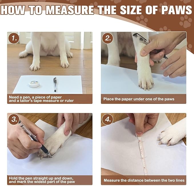EXPAWLORER 6Pcs Anti Slip Dog Socks to Prevent Licking Paws, Dog Shoes for Winter, Double Sides Dog Boots & Paw Protectors Booties for Hardwood Floors with Grippers Small Medium Large Senior Dogs, M