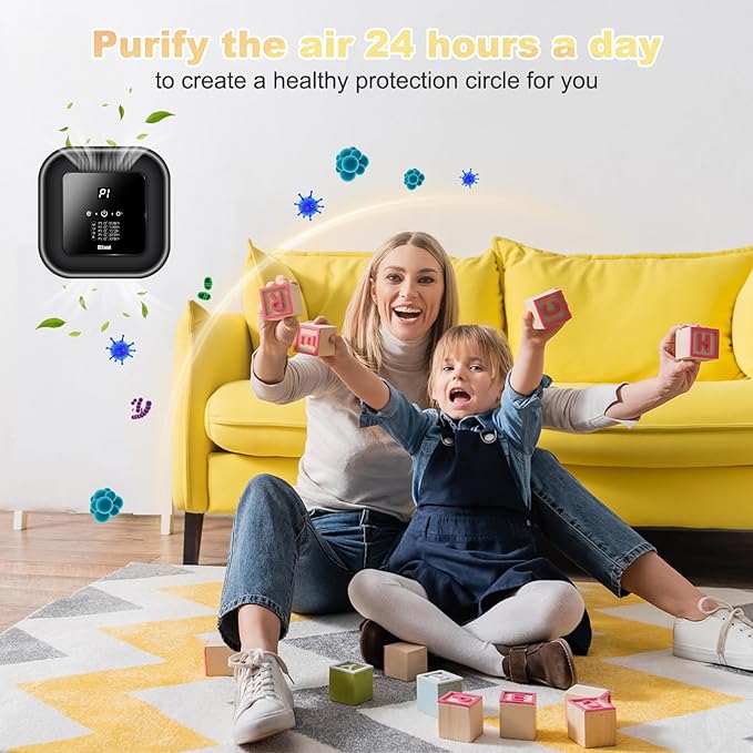 Cat Litter Deodorizer – 99% Odor Removal, Ozone Air Purifier for Pets, Strong Odor Eliminator for Litter Box, Toilet, Closet, Cabinet, Shoe, Garage (Black)