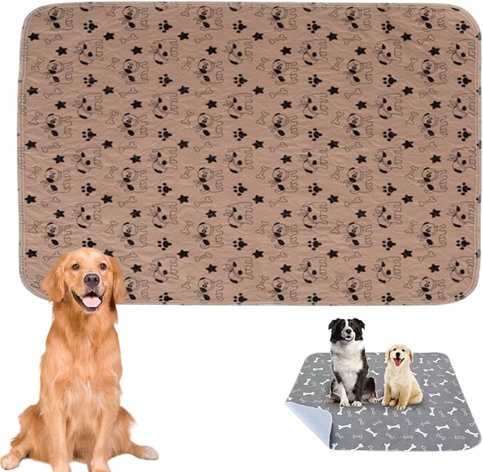 Dog Pads - Dog Pee Pad, Puppy Pads, Washable & Reusable (Brave Beige,S 16x24 inches)