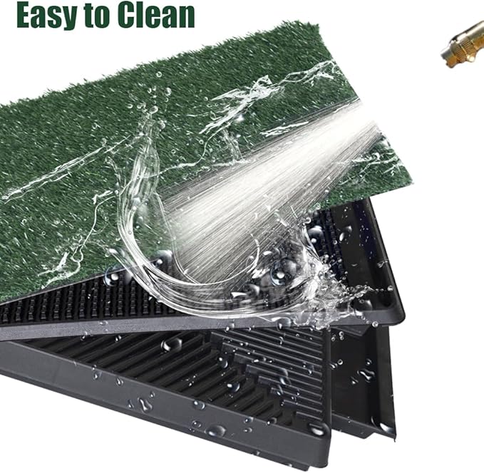 LITA Portable Pet Potty Training Pad Grass Toilet Trainer Tray Dog Bathroom Mat Indoor Dog Litter Box for Pet Training, Potty System (20 * 25 INCH)
