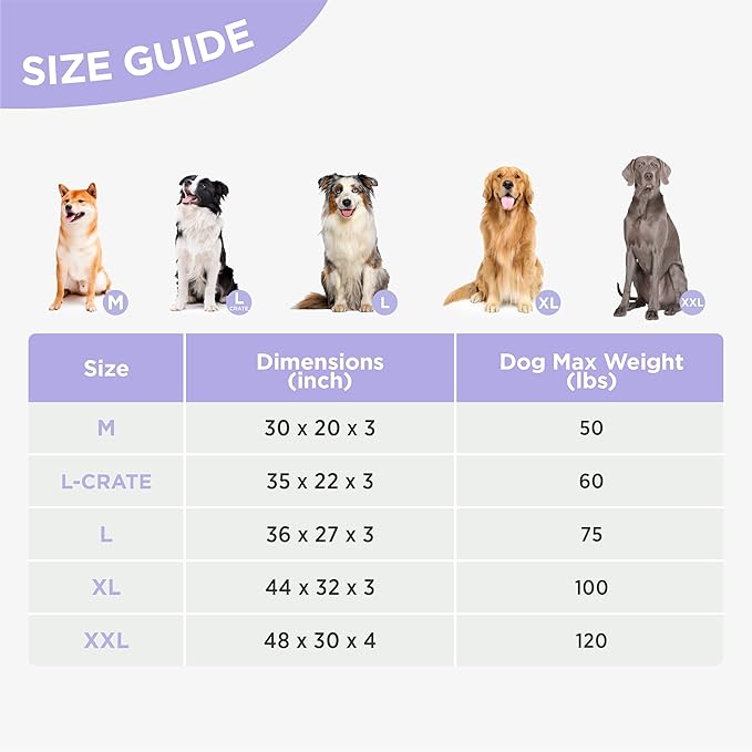 LE SURE Outdoor Waterproof Dog Bed for Extra Large Dogs, Orthopedic Egg Crate Foam Pet Bed with Oxford Fabric Surface and Removable and Durable Cover, Machine Washable, 44''x32'', Grey