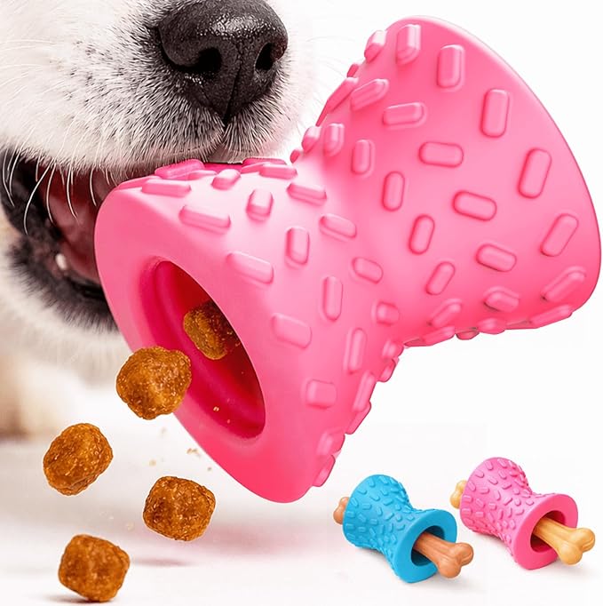 Dog Puzzle Toys, Treat-Dispensing Puzzle Ball – Interactive Rubber Dog Toy for Small & Medium Dogs, Rolling Reward Game for Training & Slow Feeding
