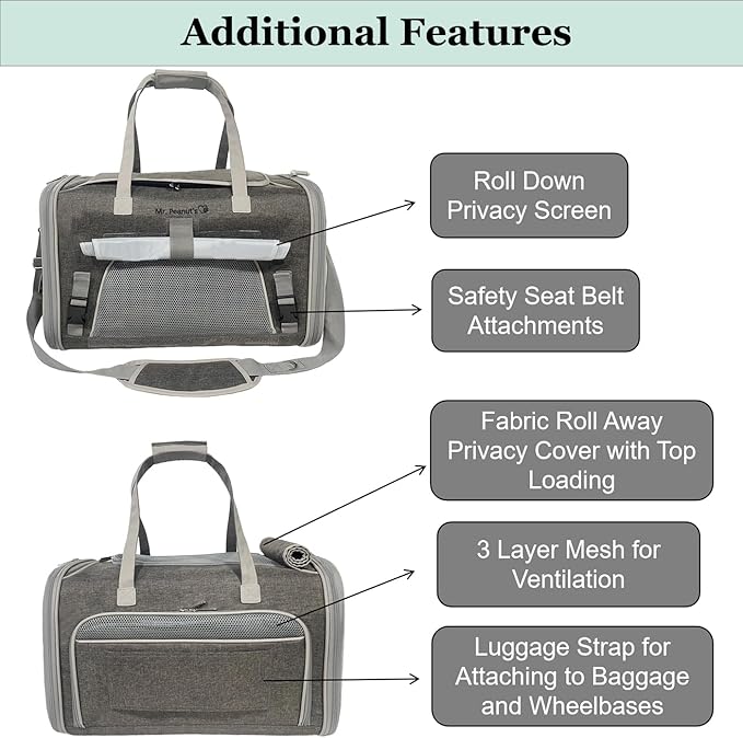 Mr. Peanut's Gold Series Standard Size Airline Compliant Expandable Pet Carrier V3.0