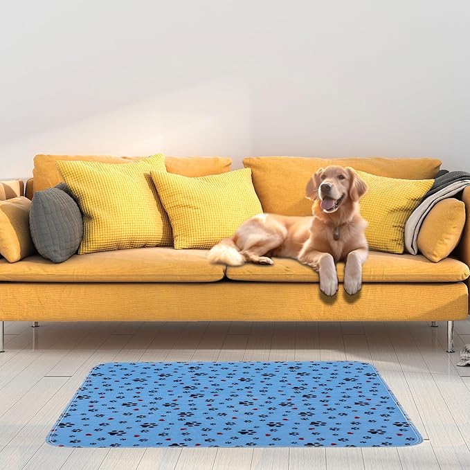 Washable Pee Pads for Dogs,2 Pack Large 18"x24" Super Absorbent Reusable Puppy Pads,Non-Slip 100% Waterproof Dog Pee Pads,Pet Training Pads for Couch, Crate, Potty Training,Floor