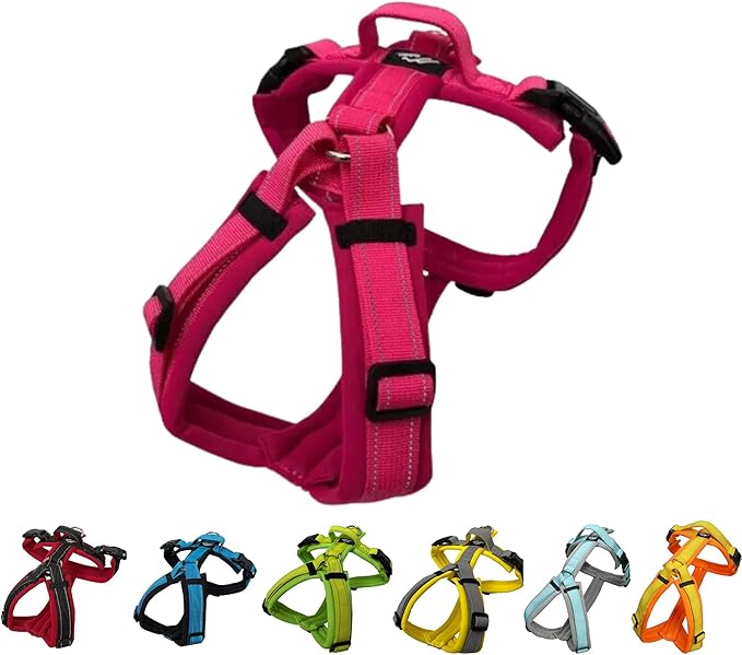 [白山:Hakusan] Zero Dog Harness Basic Type, Safe - No chocking/Hard to Disconnect, Great fit - Easy Put on and Off/Adjustable, Reflector, XS - Small & Medium Dog, Two-Tone Pink x Pink