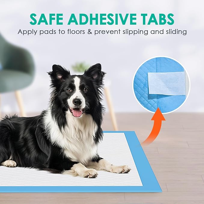 JollyMate 28"x34" Dog Pee Pads Extra Large, 30 Pack X-Large Super Absorbent Pet Pee Pads with Adhesive Tabs, 6 Layers Thick Leak-Proof Potty Pads for Dogs and Puppies