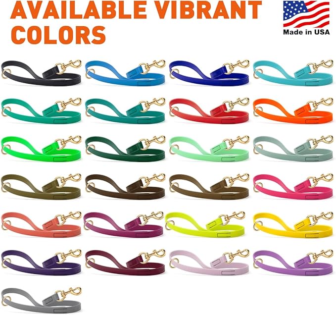 Viper Biothane K9 Working Dog Leash Waterproof Lead for Tracking Training Schutzhund Odor-Proof Long Line with Solid Brass Snap for Puppy Medium and Large Dogs 20in, Dark Chocolate Brown