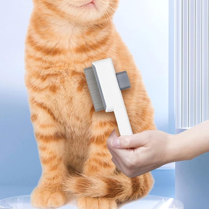 SelfCleaning Pet Detangling Brush Fine Teeth Hair Comb for Small to Large Dog Loose Furs Deshedding Grooming Tool 2pcs Ergonomic Pet Grooming Brush