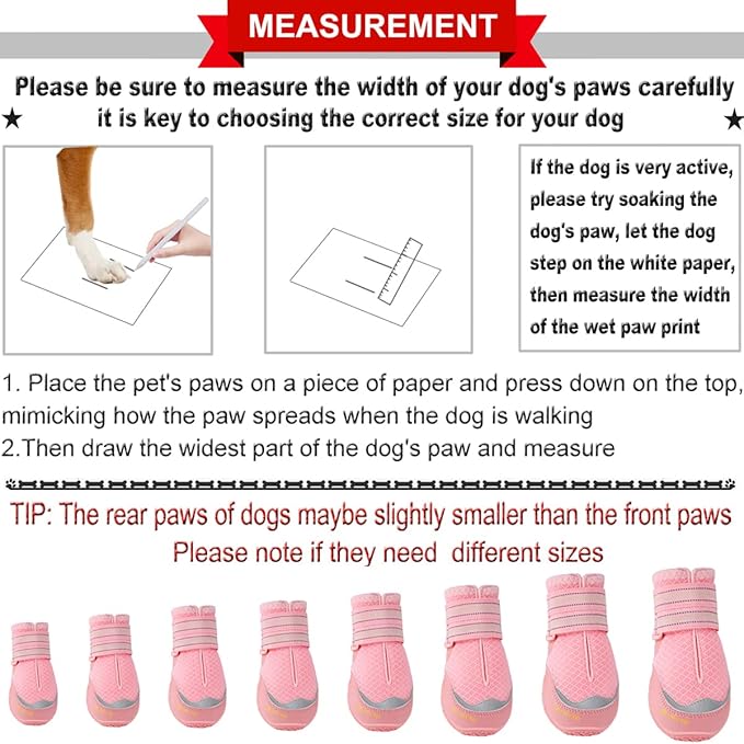 QUMY 4PCS Dog Boots for Large Dogs, Medium Dog Shoes & Paw Protectors for Hot Pavement, Summer Heat Protection, Mesh Breathable Nonslip Dog Booties for Hardfloors, Walking Running Hiking Pink Size 2