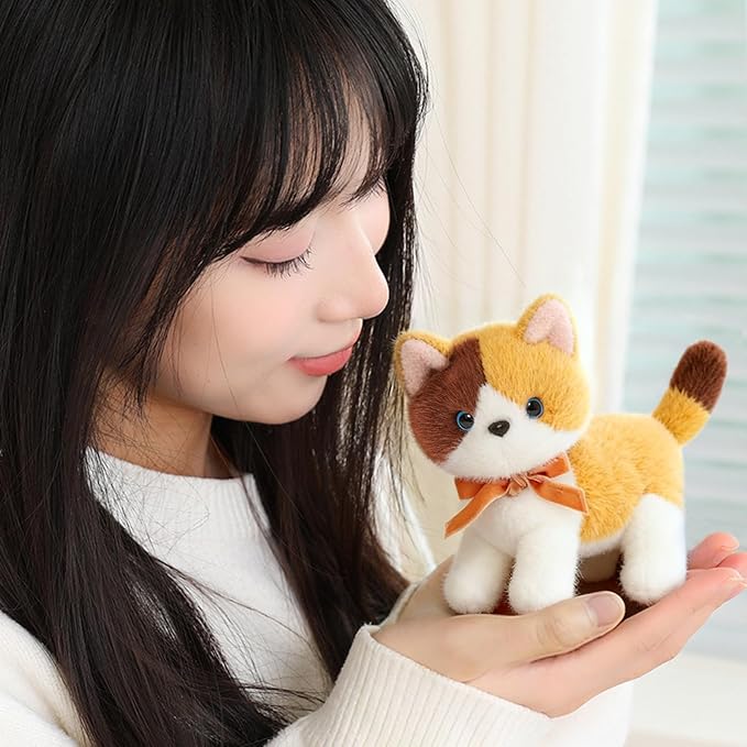 Ditucu Calico Cat Stuffed Animals Cute Soft Kitten Plush Doll Small Kitty Plushies Toys Gifts for Kids 6 inch