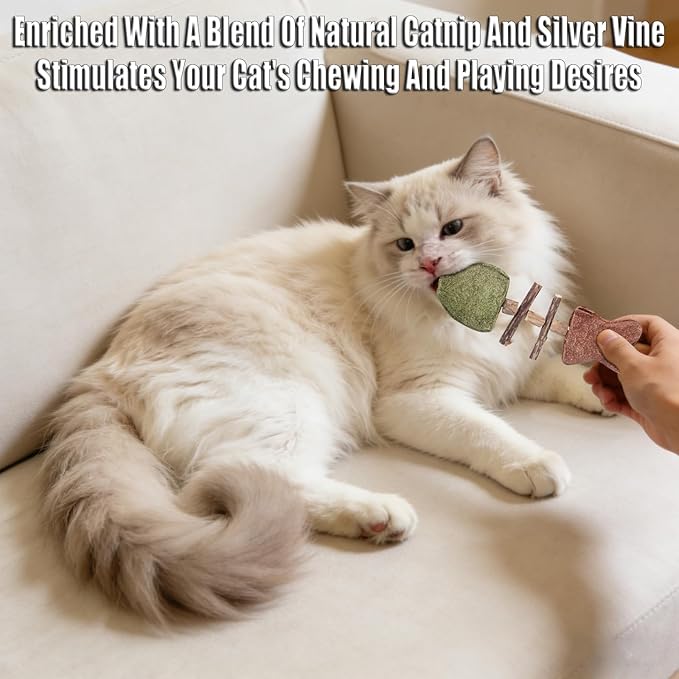 3PCS Cat Dental Toy, Creative Fish Bone Cat Toy, Wooden Catnip Teeth Cleaning Stick, Catnip Fish Bone for Teeth Cleaning, Interactive Kitten Chew Playthings (Mixed Flavors)