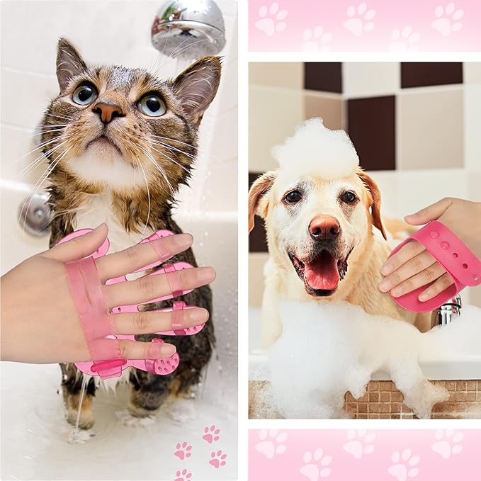 Yaomiao Dog Brush for Shedding,9 PCS in One Pet Slicker Hair Brush Kit with Pet Nail Clipper and File Dog Cat Grooming Deshedding Undercoat Rake Comb for All Small Large Dogs Cats(Fresh Color)