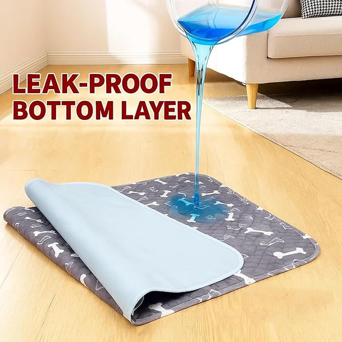 Puppy Pads with pheromones, 2026 Upgraded Washable Puppy Pads for Dogs & Cats, Pee Pad - Leak & Odor Waterproof, Non-Slip Base, Easy to Clean & Reusable (Grey, S: 15.7" × 23.6")