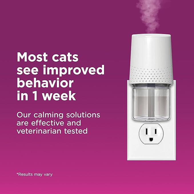 COMFORT ZONE Cat Calming Diffuser Refill, 6 Pack – Cat Calming Pheromone Refills Help Reduce Anxiety, Stress, Scratching, Urine Marking, Aggression, (30-Day Refills, 180-Day Supply)