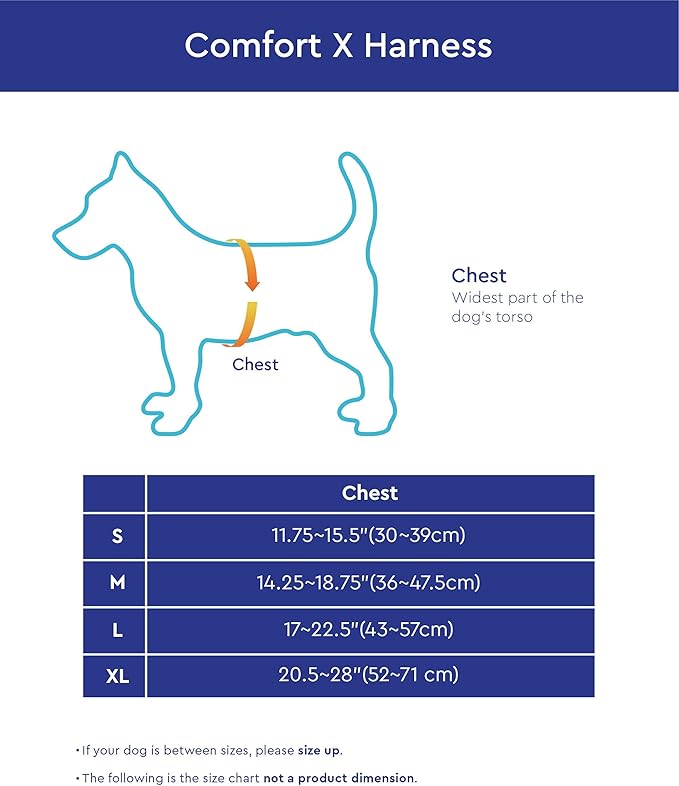 Gooby Comfort X Head In Harness - Blue, Medium - No Pull Small Dog Harness, Patented Choke-Free X Frame - Perfect on the Go Dog Harness for Medium Dogs No Pull or Small Dogs for Indoor and Outdoor Use