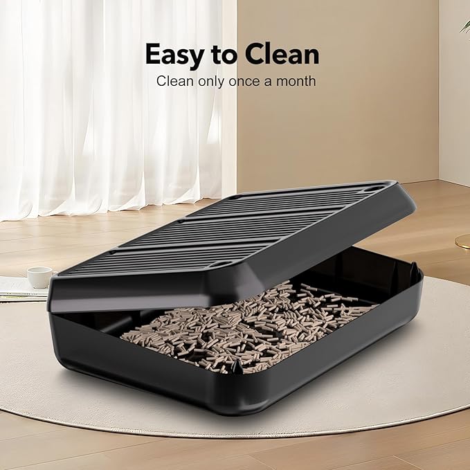 Cat Litter Box Mat Step/Ramp - Large 16"x11" Anti-Tracking Cat Litter Catcher Mat Double Layer Washable Kitty Trapping Tary Easy Clean, Also for Kitten & Elderly Cats Ramp