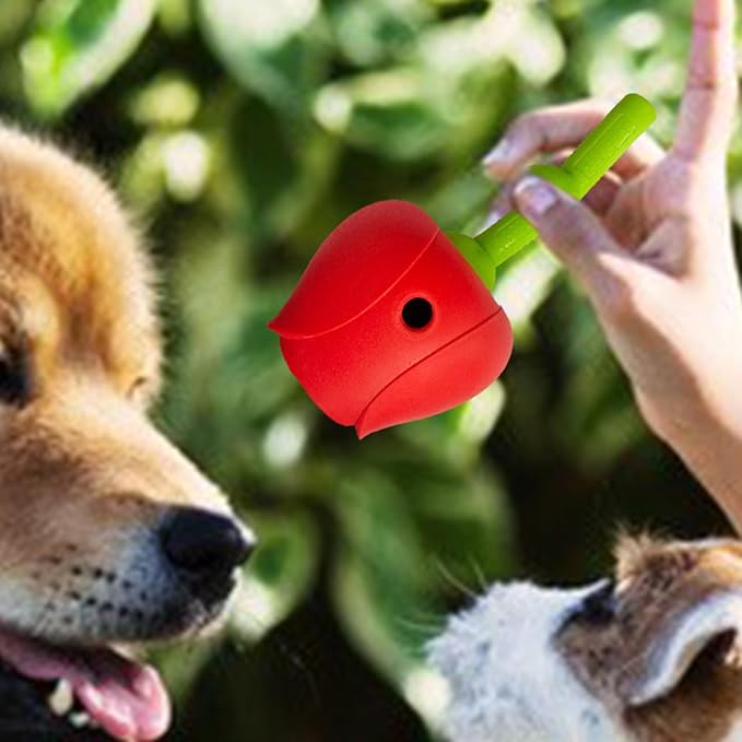 Treat Dispensing Dog Toys - Rose Interactive Feeder Toy | Puppy Entertainment Feeder,for Dog Puppy Large Medium Small Breeds Indoor Boredom Enrichment Calming