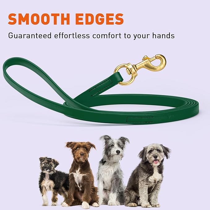 Viper K9 Biothane Working Dog Leash Waterproof Lead for Tracking Training Schutzhund Dog Sport & Search - Odor-Proof Long Line with Solid Brass Snap for Puppy Medium and Large 5/8" x 20ft Hunter Green