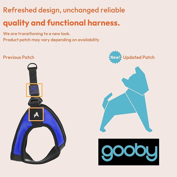 Gooby Escape Free Easy Fit Harness - Red, X-Small - No Pull Step-in Patented Small Dog Harness with Quick Release Buckle - Perfect On The Go No Pull Harness for Small Dogs or Medium Dog Harness