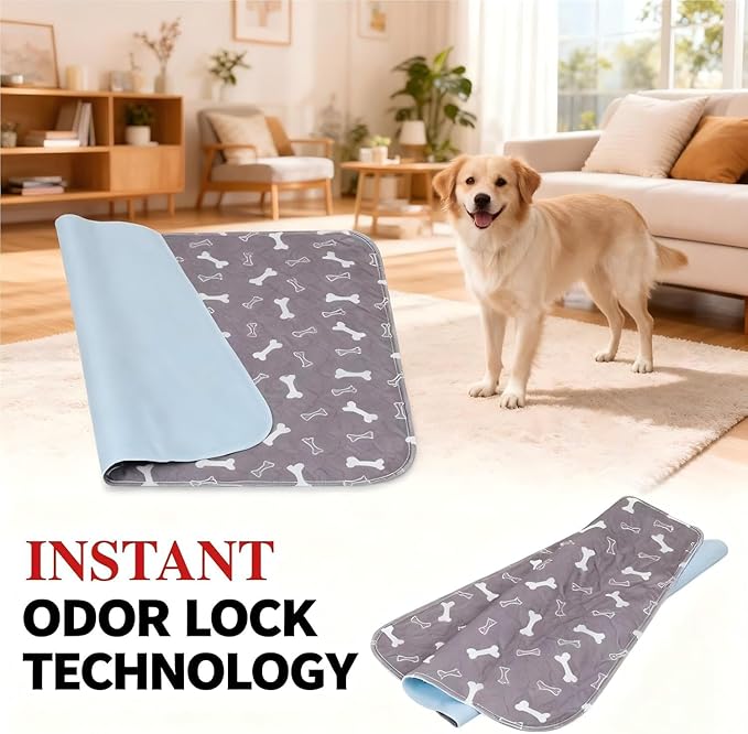 Puppy Pads with pheromones, 2026 Upgraded Washable Puppy Pads for Dogs & Cats, Pee Pad - Leak & Odor Waterproof, Non-Slip Base, Easy to Clean & Reusable (Brown-B, M: 27.6" × 31.5")