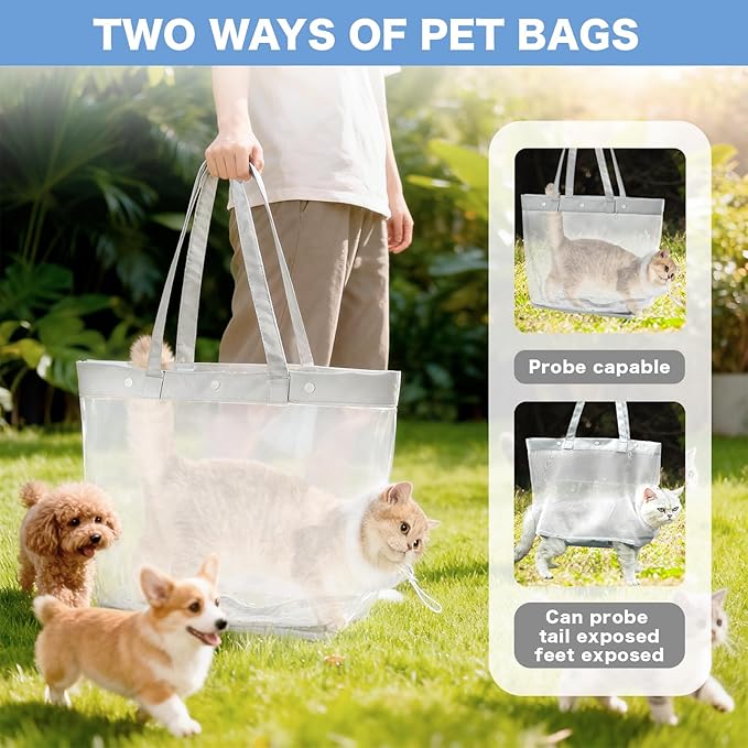Cat Bag Cat Carrier Soft Cats Carrier, Pet Carriers for Walking with Feet Exposed, Ventilation Openings That Allow the Head and Tail to Protrude, For Kittens and Puppies Weighing up to 10 Pounds Beige