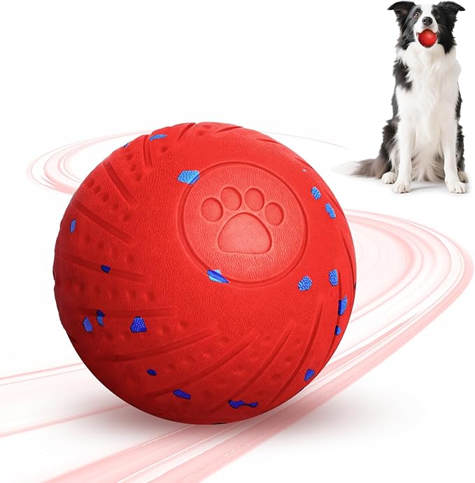SUJF Interactive Dog Ball, Smart Interactive Dog Toys for Medium and Large Dogs, Automatic Moving, Bouncing, and Rotating Pet Balls with E-TPU Material, IP54 Waterproof Dog Toy to Keep Them Busy