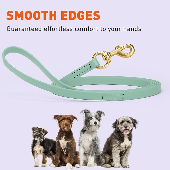Viper Biothane K9 Working Dog Leash Waterproof Lead for Tracking Training Schutzhund Odor-Proof Long Line with Solid Brass Snap for Puppy Medium and Large Dogs, 10ft Sage Green