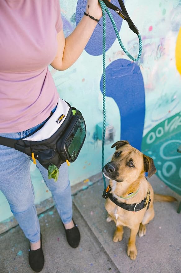 OllyDog Trailblazer Pack | Fanny Pack | Dog Treat Pouch | Includes Rubber Fetch Ball | Water-Resistant | Poop Bag Dispenser | Hands-Free | Dog Walking & Training