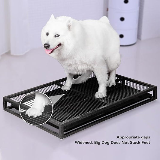 Dog Potty Tray, Pet Indoor Dog Training Toilet, Pet Litter Box Dog Training Toilet, Puppy Pee Pad Holder Mesh Pad Tray, Dog Potty Training Pee Pad Holder for Small Dogs