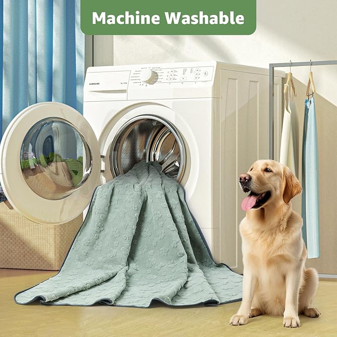 LOOBANI Washable Pee Pads for Dogs: 2 Pack Super Absorbent Reusable Puppy Pads, Leakproof and Waterproof Dog Training Pads Whelping Pads for Potty, Floor, Crate, Couch, Bed and Travel, 48"x48"